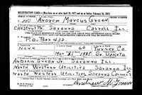 Andrew Marucs Green - U.S. World War II Draft Registration Cards, 1942