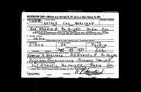 Arthur Leo Moreland - U.S. World War II Draft Registration Cards, 1942