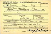 Alonzo L Hays - U.S., World War II Draft Registration Cards, 1942